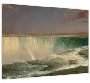 Tablou pe sticlă - Frederic Edwin Church, Niagara, reproducere (70x50 cm)