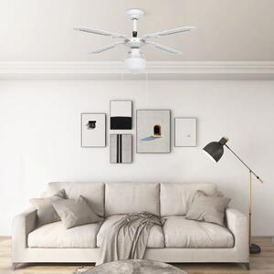 Ventilator de tavan cu iluminare, alb, 106 cm