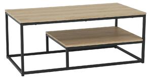 Masuta cafea LARON, stejar deschis/negru, 110x60x45 cm