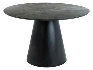 Masa ANGEL, gri inchis/negru, 120x120x76 cm