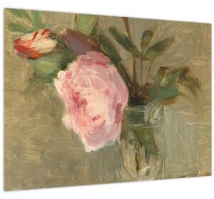 Tablou pe sticlă - Berthe Morisot, Peonies, reproducere (70x50 cm)