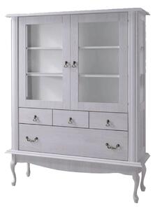 Vitrina VILAR DA5, pin alb, DTD laminat, 125x42x158 cm