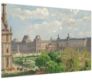 Tablou - Camille Pissarro, Place du Carrousel, Paris, reproducere (90x60 cm)