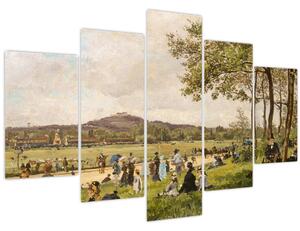 Tablou - French 19th Century, Race Course at Longchamps, reproducere (150x105 cm)