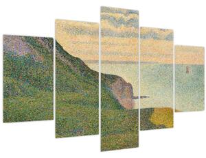 Tablou - Georges Seurat, Seascape at Port-en-Bessin, Normandy, reproducere (150x105 cm)