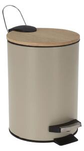 Coș de gunoi cu pedală, capacitate 3l, culoarea gri, 17x24 cm