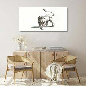 Tablou canvas Desen animal pisica leu