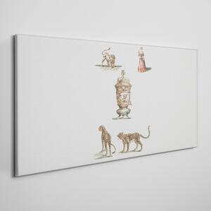 Tablou canvas Desenarea animalelor antice