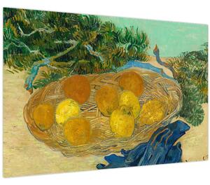 Tablou - Vincent van Gogh, Still Life of Oranges and Lemons with Blue Gloves, reproducere (90x60 cm)