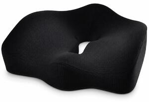 Perna ortopedica sezut memory foam cu gel si orificii de ventilatie, f