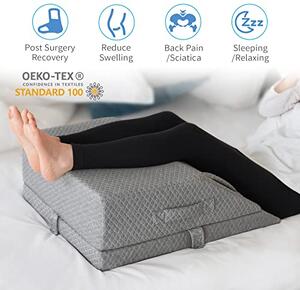Perna ortopedica ridicare picioare memory foam, inaltime reglabila, hu