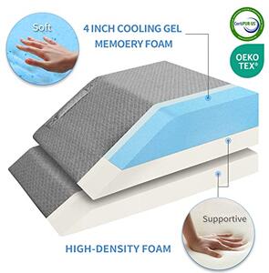 Perna ortopedica ridicare picioare memory foam, inaltime reglabila, hu