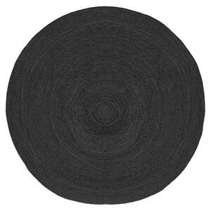 LABEL51 Covor Jute, negru, 150x150 cm, XL, rotund SH-24.073