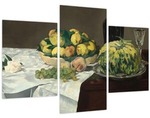 Tablou - Edouard Manet, Still Life with Melon and Peaches, reproducere (90x60 cm)