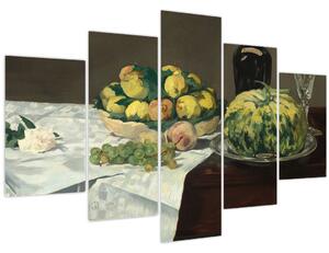 Tablou - Edouard Manet, Still Life with Melon and Peaches, reproducere (150x105 cm)