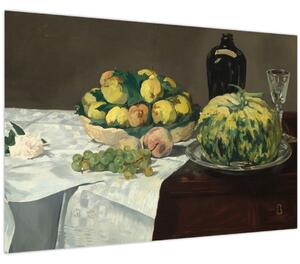 Tablou - Edouard Manet, Still Life with Melon and Peaches, reproducere (90x60 cm)