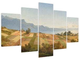 Tablou - Alexandre Calame, Swiss Landscape, reproducere (150x105 cm)