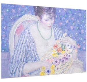 Tablou - Frederick Carl Frieseke, The Basket of Flowers, reproducere (70x50 cm)