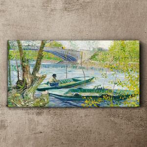 Tablou canvas Pescuit Primavara Van Gogh