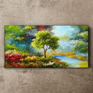 Tablou canvas Flori abstracte pădure Natura