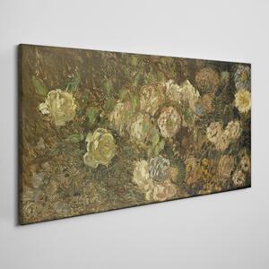 Tablou canvas Monede cu flori abstracte