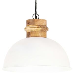 Lampă suspendată industrială, alb, 42 cm, mango, E27, rotund