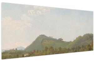 Tablou - Simon Denis, View Near Naples, reproducere (120x50 cm)