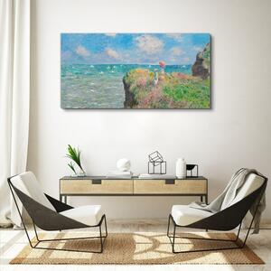Tablou canvas Fototapet Sticla Cliff Walk la Pourville Monet