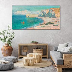 Tablou canvas Plaja Falaise d'Amont Monet