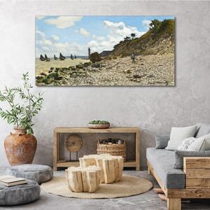 Tablou canvas Bărci pe plaja Monet