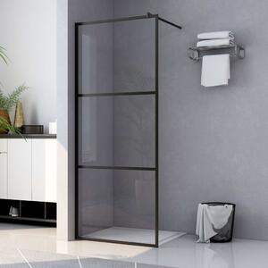 Paravan duș walk-in, negru, 80x195 cm, sticlă ESG transparentă