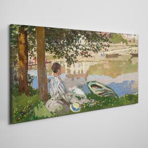 Tablou canvas Seine Bennecourt Monet