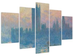 Tablou - Claude Monet, The Houses of Parliament, Sunset, reproducere (150x105 cm)