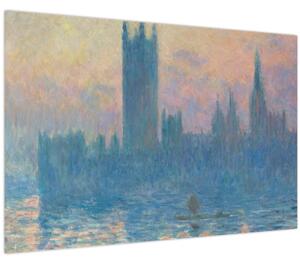 Tablou - Claude Monet, The Houses of Parliament, Sunset, reproducere (90x60 cm)