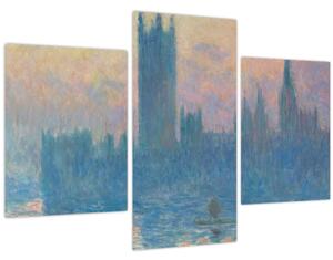 Tablou - Claude Monet, The Houses of Parliament, Sunset, reproducere (90x60 cm)