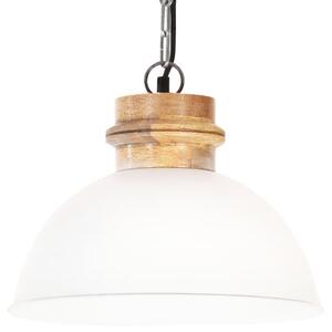 Lampă suspendată industrială, alb, 32 cm, mango, E27, rotund