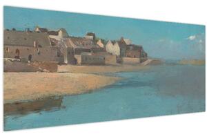 Tablou - Odilon Redon, Village by the Sea in Brittany, reproducere (120x50 cm)