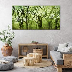Tablou canvas abstracția pădurii