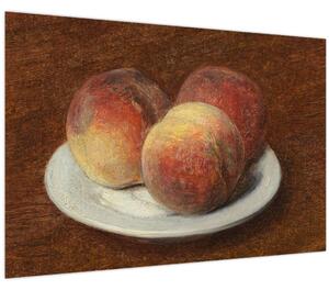 Tablou - Henri Fantin-Latour, Three Peaches on a Plate, reproducere (90x60 cm)