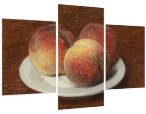 Tablou - Henri Fantin-Latour, Three Peaches on a Plate, reproducere (90x60 cm)