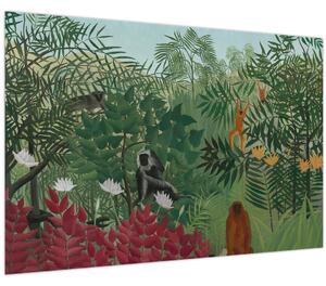 Tablou - Henri Rousseau, Tropical Forest with Monkeys, reproducere (90x60 cm)