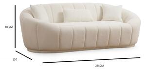 Canapea 3 locuri Zaina Crem 240x85 cm