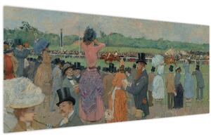 Tablou - Jean-Louis Forain, The Races at Longchamp, reproducere (120x50 cm)