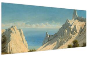 Tablou - Georg Emil Libert, View of Sommerspiret, the Cliffs of Møn, reproducere (120x50 cm)