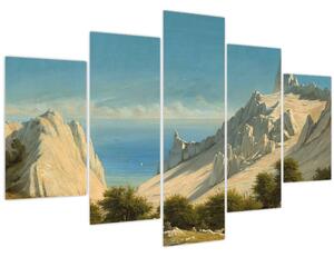 Tablou - Georg Emil Libert, View of Sommerspiret, the Cliffs of Møn, reproducere (150x105 cm)