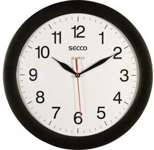 SECCO Ceas de perete, 30 cm, SECCO, cadru negru