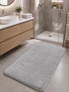 Covoraș Universal Antiderapant Comfort, Gri Deschis, Mărime 60 100 cm, Poliester, Lungime Fir 20 mm, Grosime Totală 22 mm 60 x 100