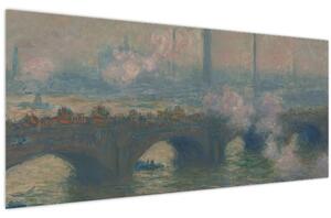 Tablou - Claude Monet, Waterloo Bridge, Gray Day, reproducere (120x50 cm)