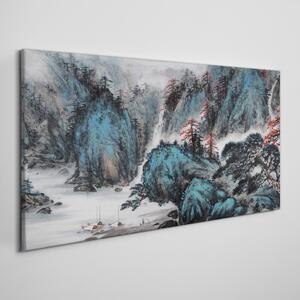 Tablou canvas Ceață de copac de munte