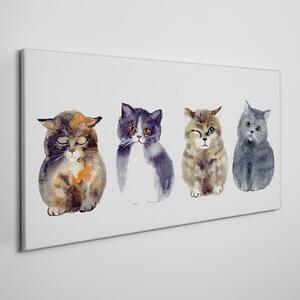 Tablou canvas Animale Pisici Acuarelă
